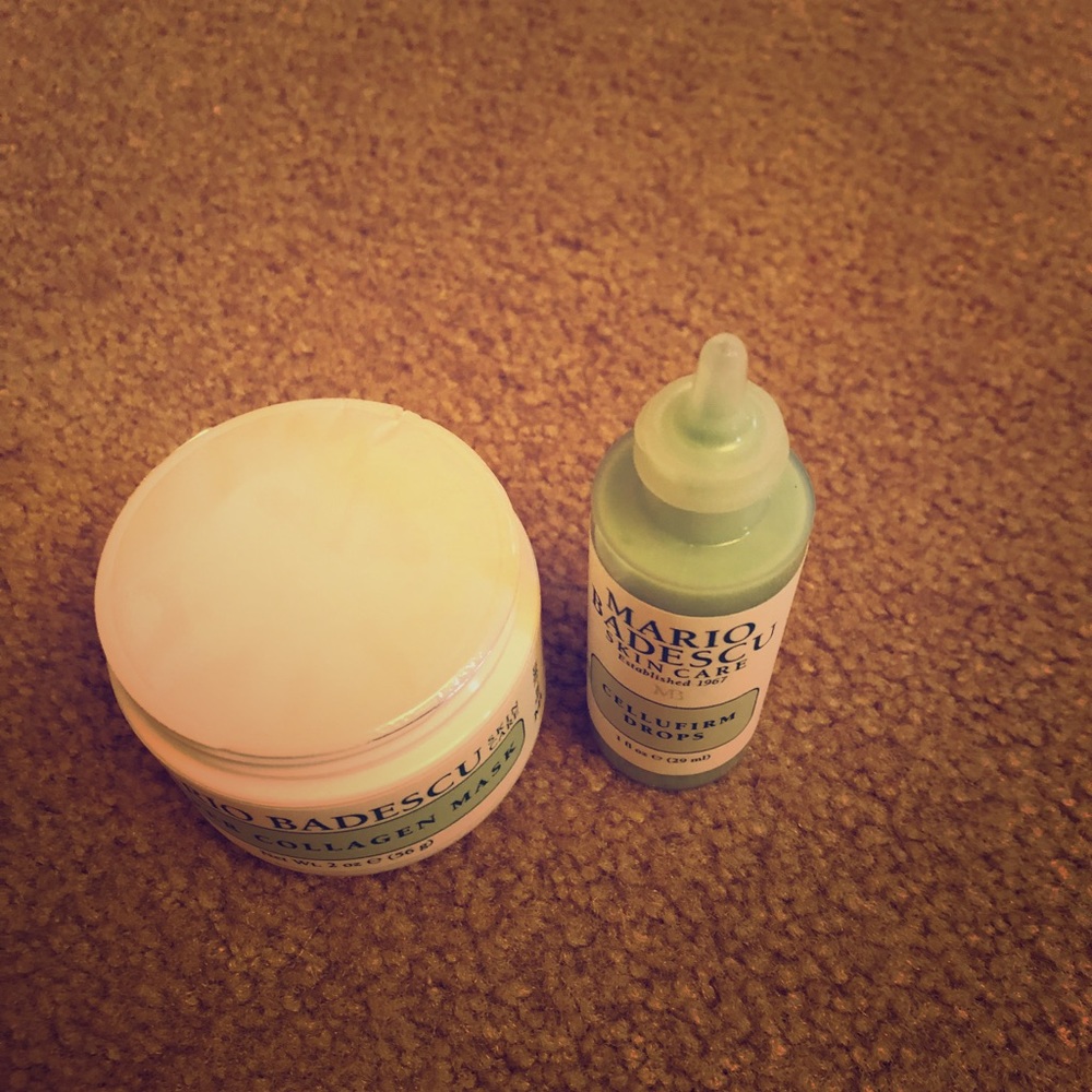 Mario Badescu collagen mask and cellulite drops